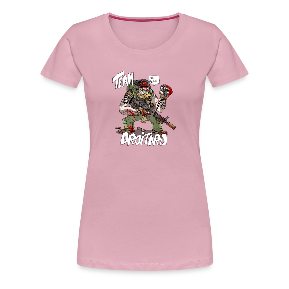TEAM DROITARD - T-shirt Premium Femme rose liberty