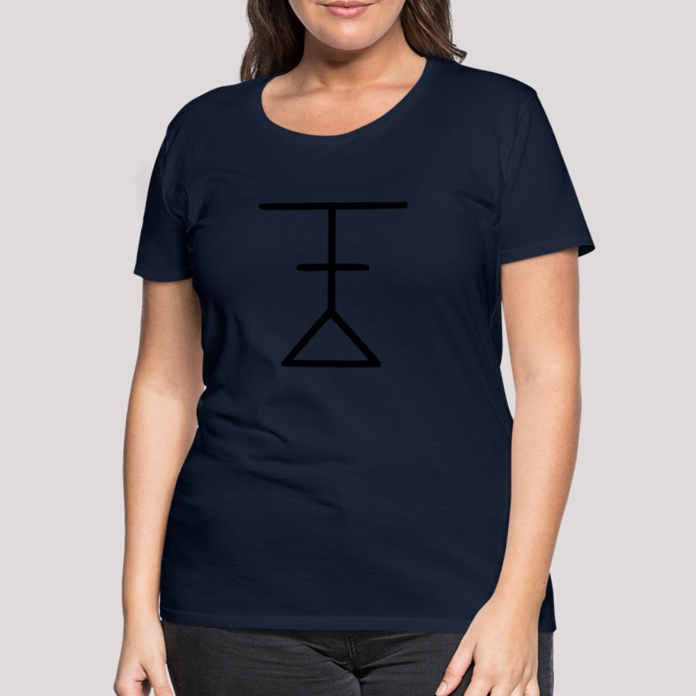 Ynglist Rune Schwarz - Frauen Premium T-Shirt Navy