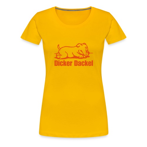 Dicker Dackel - Frauen Premium T-Shirt