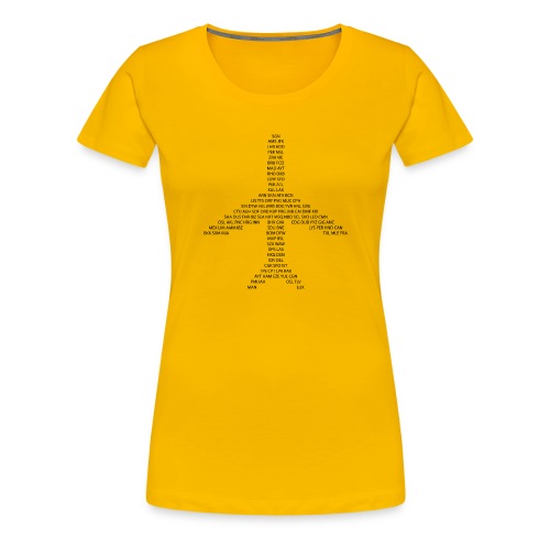 IATA Codes flygplan - svart - Premium-T-shirt dam