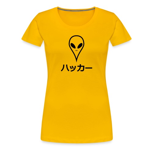 Japanske Hacker Alien - Dame premium T-shirt
