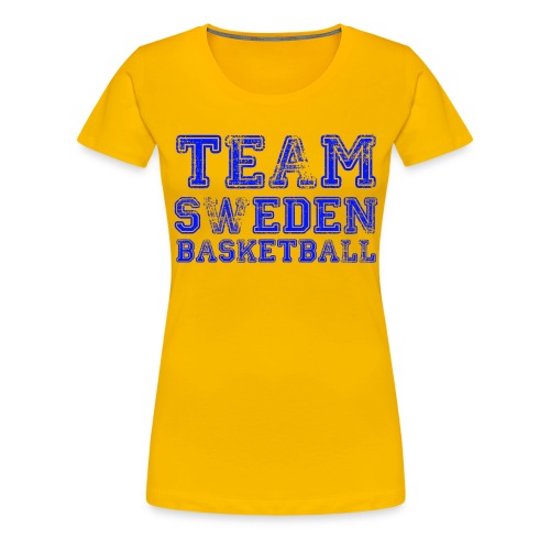 Team Sweden Basketball Blue - Premium-T-shirt dam