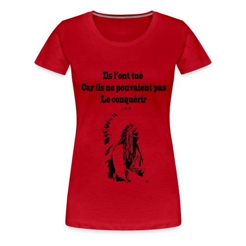 Crazy Horse maxi black png - T-shirt Premium Femme