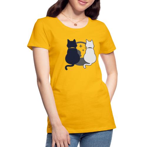 2 chats de dos - T-shirt Premium Femme