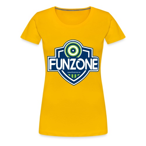 Funzone_logo_ljus_bakgrund - Premium-T-shirt dam