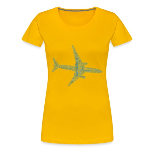 Reiseblogger Flugzeug - Frauen Premium T-Shirt