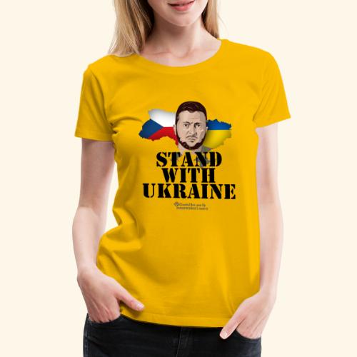 Ukraine Tschechien Unterstützer T-Shirt Design - Frauen Premium T-Shirt