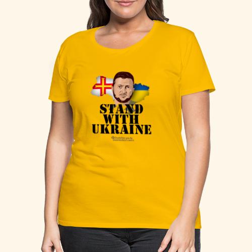 Ukraine Unterstützer Merch Insel Guernsey - Frauen Premium T-Shirt