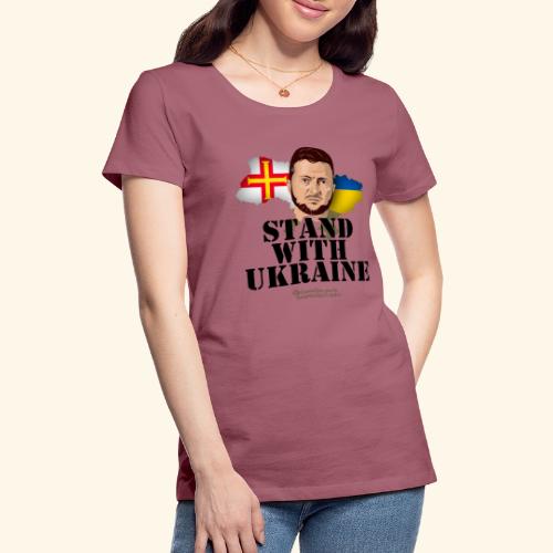 Ukraine Unterstützer Merch Insel Guernsey - Frauen Premium T-Shirt