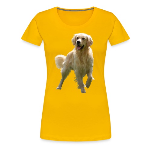 Golden retriever - Dame premium T-shirt