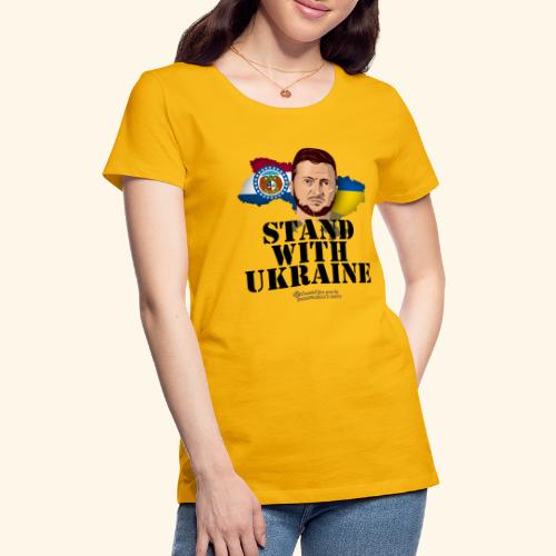 Missouri Ukraine Fahnen Unterstützer Design - Frauen Premium T-Shirt