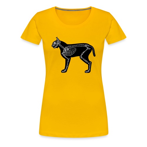 Lynx skelet - Dame premium T-shirt