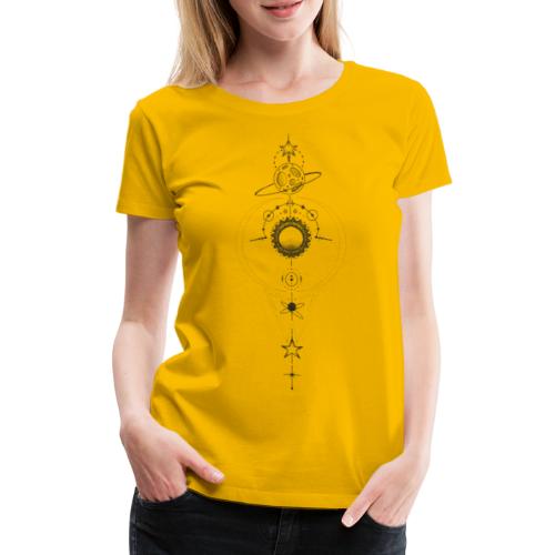 Skizze Geometrie Galaxie - Frauen Premium T-Shirt