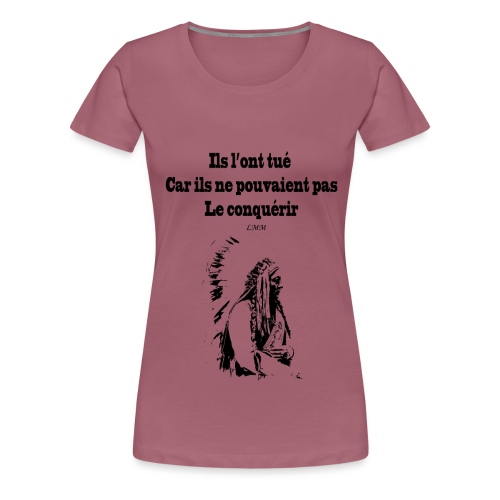Crazy Horse maxi black png - T-shirt Premium Femme