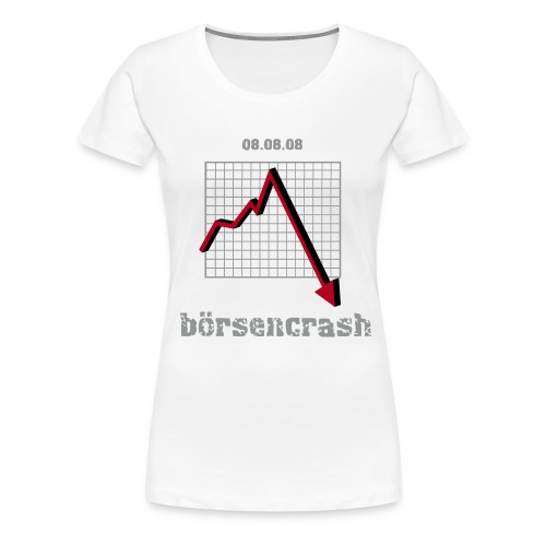boersencrash front white - Frauen Premium T-Shirt