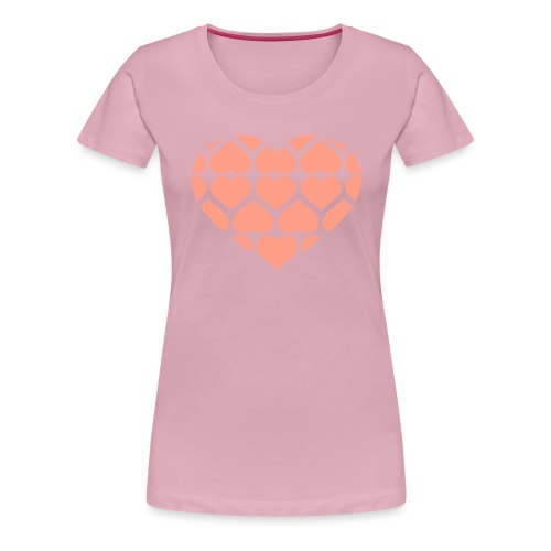 Herz apricot - Frauen Premium T-Shirt