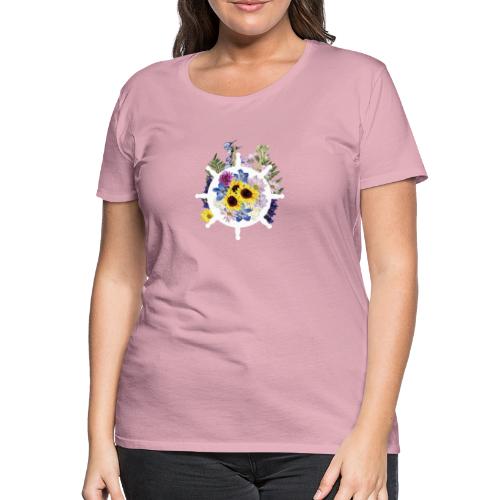 Blumen Steuerrad_ - Frauen Premium T-Shirt