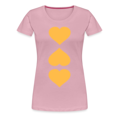 3 Herzen gelb - Frauen Premium T-Shirt