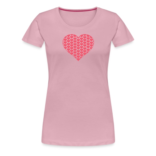 Viele Herzen ein Herz rose - Frauen Premium T-Shirt