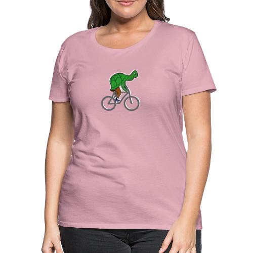 Schildkröte fährt Rad - Frauen Premium T-Shirt