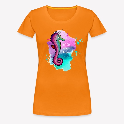 Seahorse-Unicorn - Frauen Premium T-Shirt