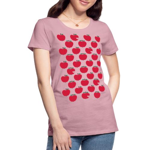 Little Apples Stencil Pattern - Frauen Premium T-Shirt
