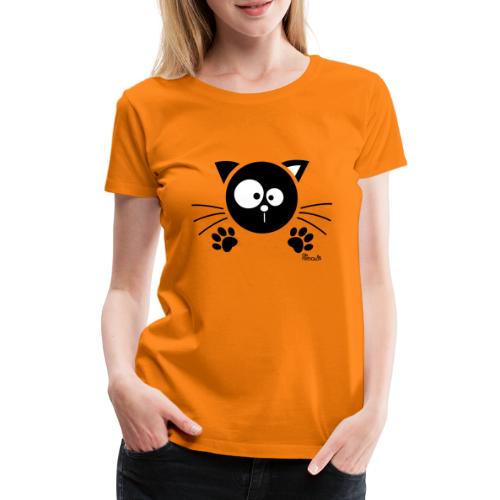 Chat noir Rigolo Drôle Humour Chaton Cat Mignon - T-shirt Premium Femme