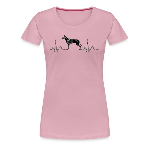 EKG med hund - Premium-T-shirt dam