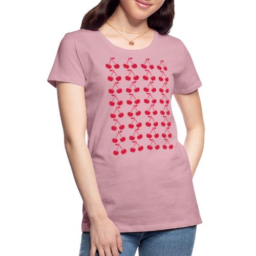 Little Cherries Stencil Pattern - Frauen Premium T-Shirt