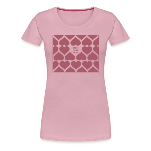 Herzen Quadrat flieder - Frauen Premium T-Shirt
