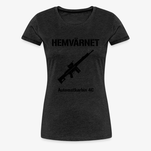 Hemvärnet - Automatkarbin 4C + SWE Flagga - Premium-T-shirt dam
