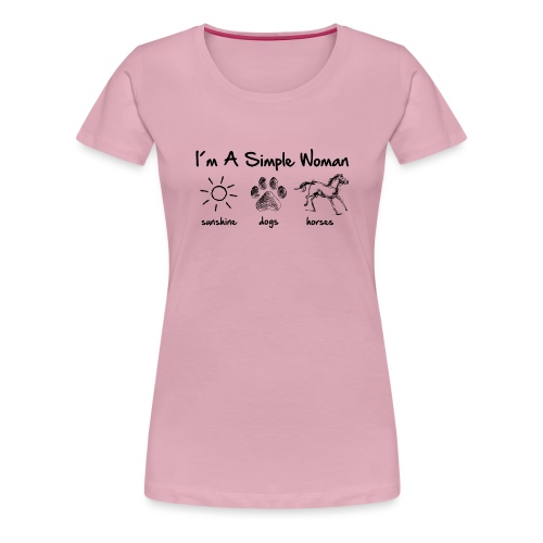 Vorschau: simple woman horse dog - Frauen Premium T-Shirt