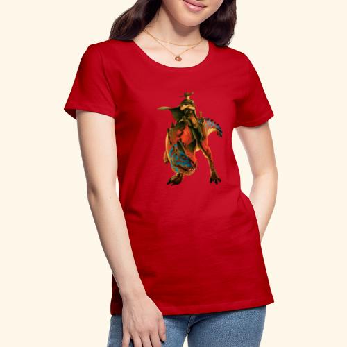 Dino Storm Cowboy - Women's Premium T-Shirt
