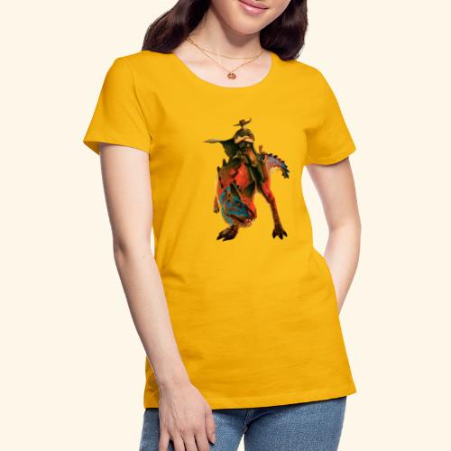 Dino Storm Cowboy - Women's Premium T-Shirt