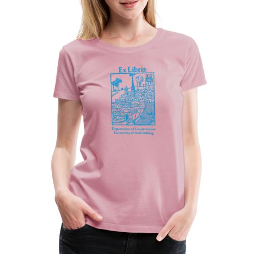 ExLibris Blå - Premium-T-shirt dam