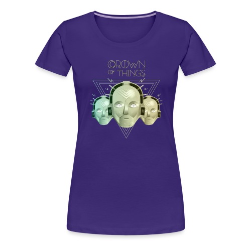Crown ShirtKöpfeSchrift - Frauen Premium T-Shirt