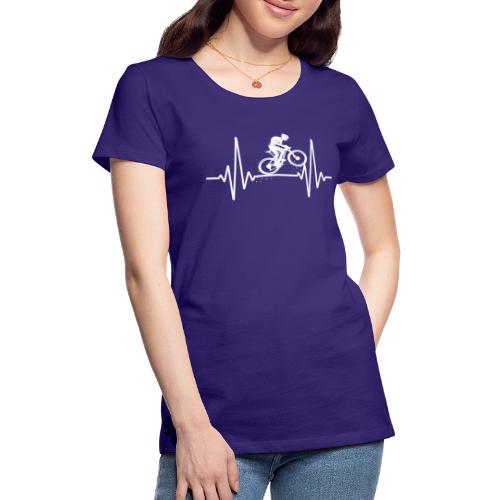 MTB Herzschlag Fahrrad | Herzfrequenz Mountainbike - Frauen Premium T-Shirt