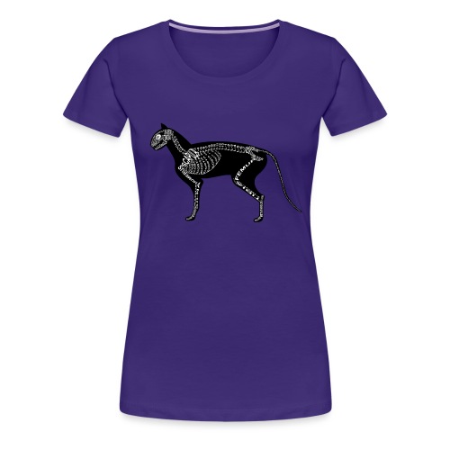 Cat skelett - Premium-T-shirt dam