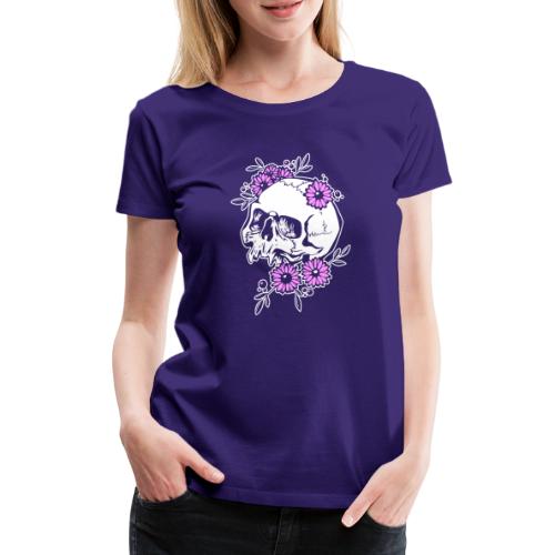 Skull and Flowers - Premium-T-shirt dam