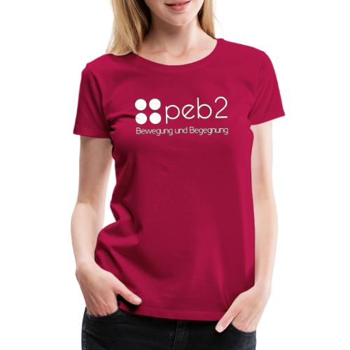 Logo peb2 weiss - Frauen Premium T-Shirt