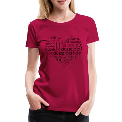 Düsseldorf Deluxe Herz Motiv - Frauen Premium T-Shirt