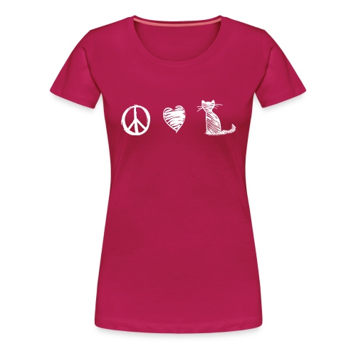 peace love cats - Frauen Premium T-Shirt