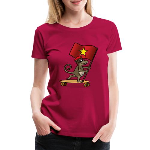 Rebel Monkey on Board - Frauen Premium T-Shirt