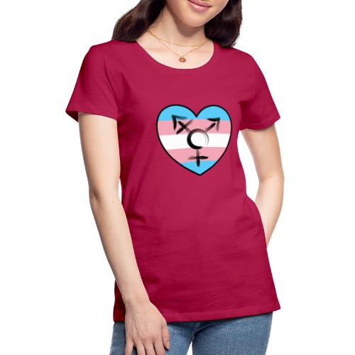 Herz mit Fahne - Transsexualität - Frauen Premium T-Shirt