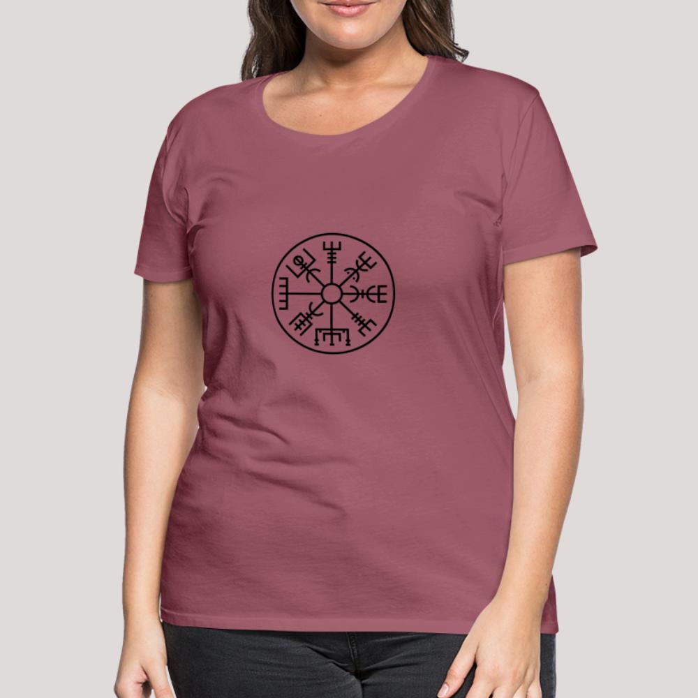 Vegvisir Kreis - Frauen Premium T-Shirt Malve