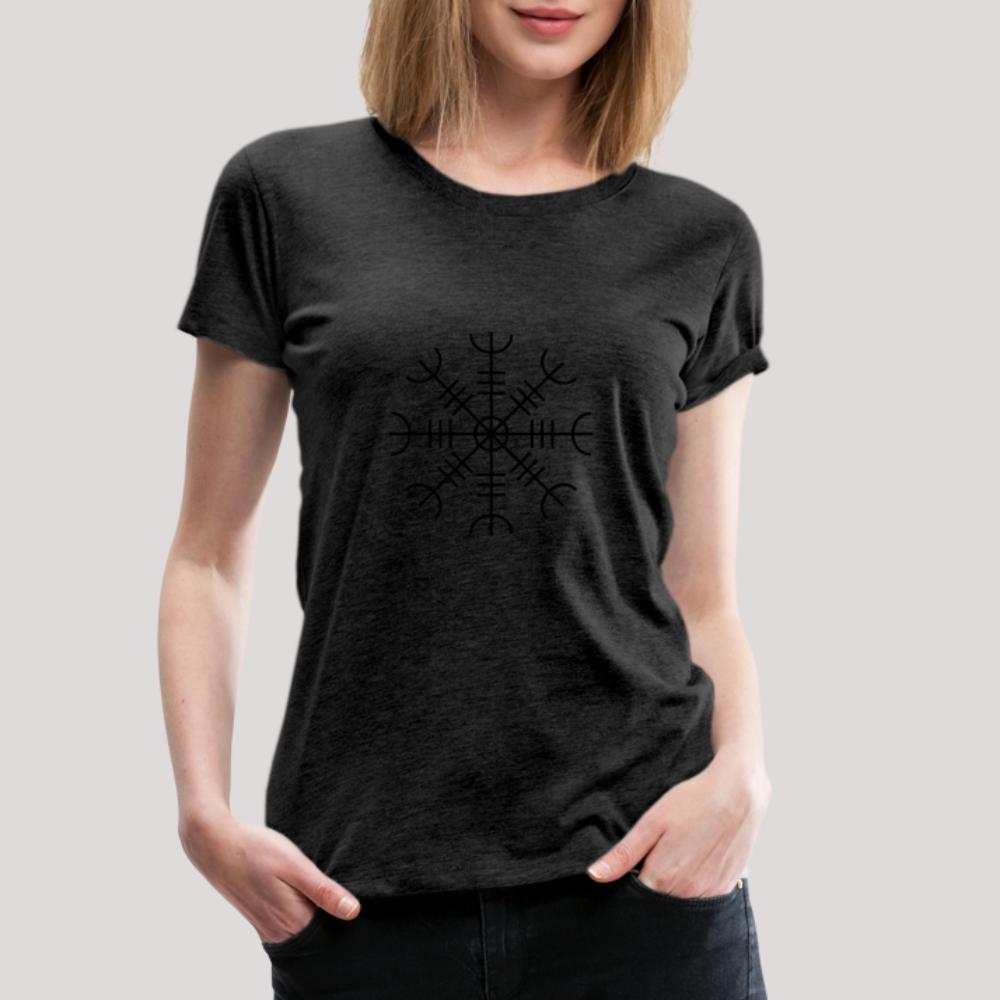 Aegishjalmur - Frauen Premium T-Shirt Anthrazit