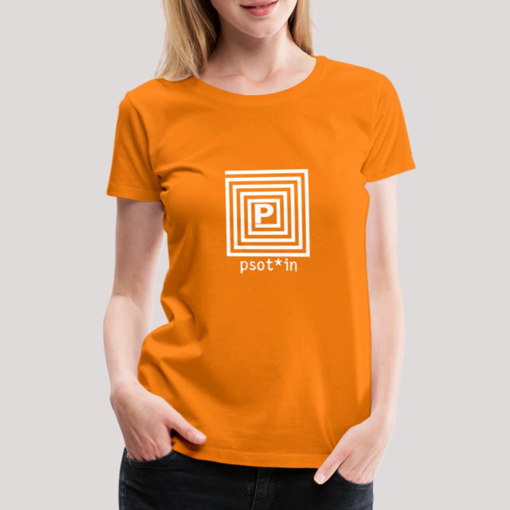 psot*in Weiß - Frauen Premium T-Shirt Orange
