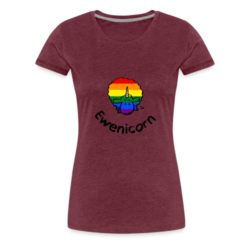 Rainbow Ewenicorn - det är ett enhörningsfår! (Text) - Premium-T-shirt dam
