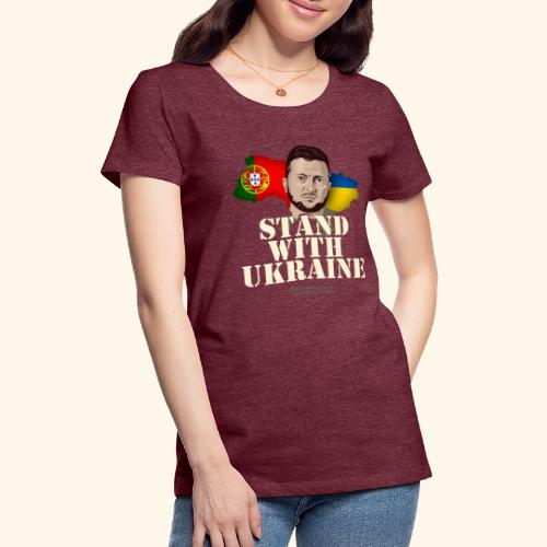 Portugal Stand with Ukraine - Frauen Premium T-Shirt