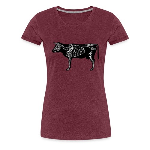 Rind-Skelett - T-shirt Premium Femme